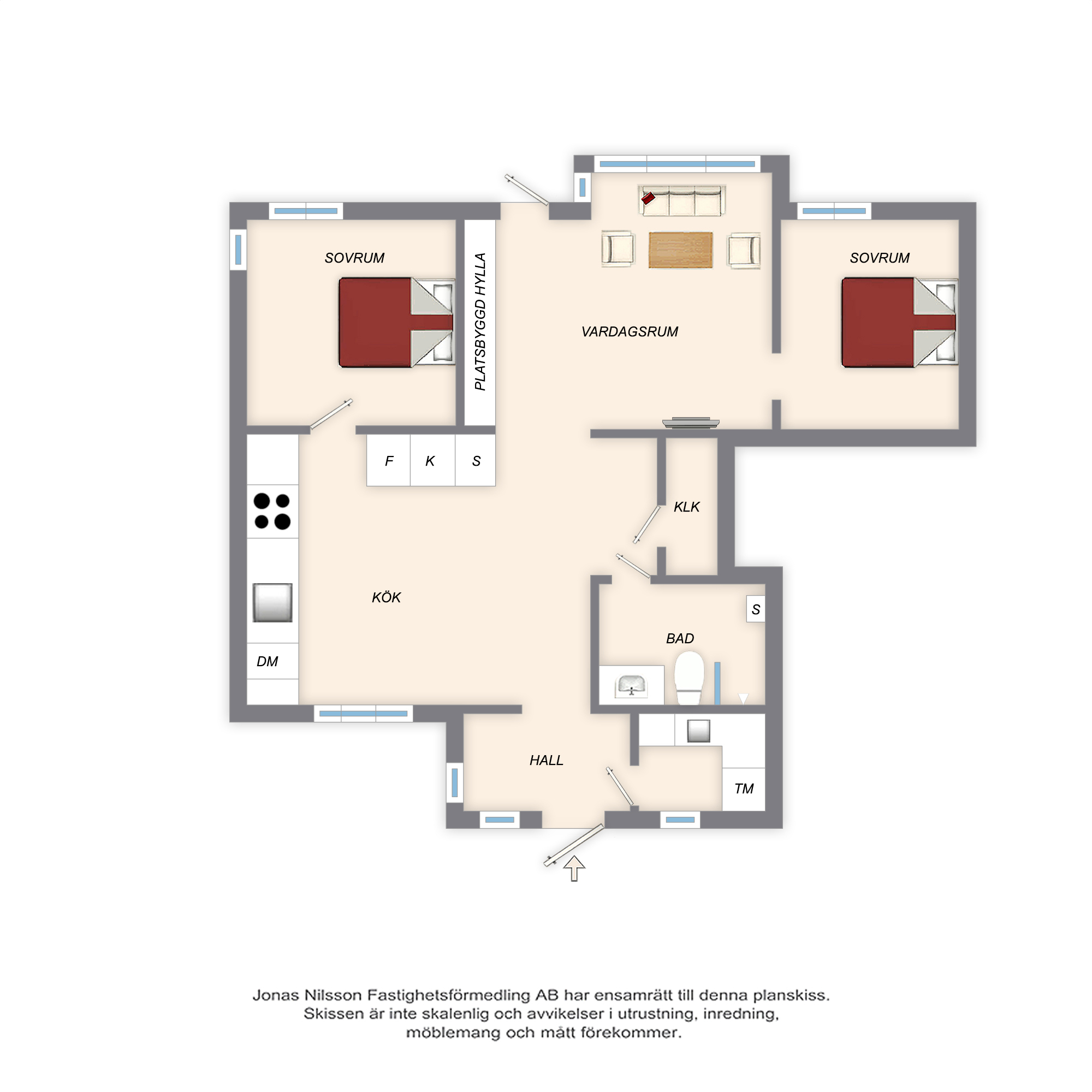 Planlösning Dammgränd 30