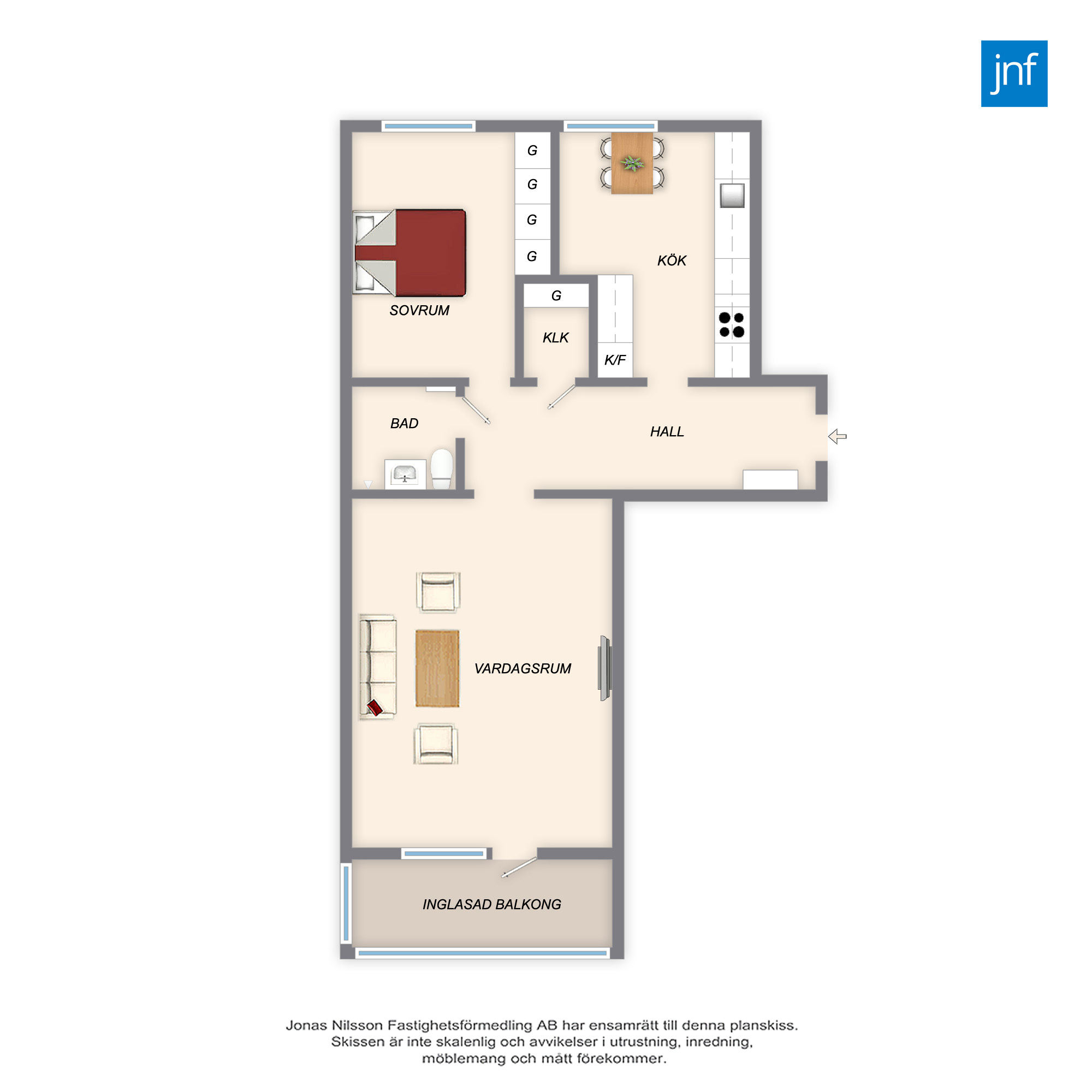 Planlösning Bergnäsvägen 15B
