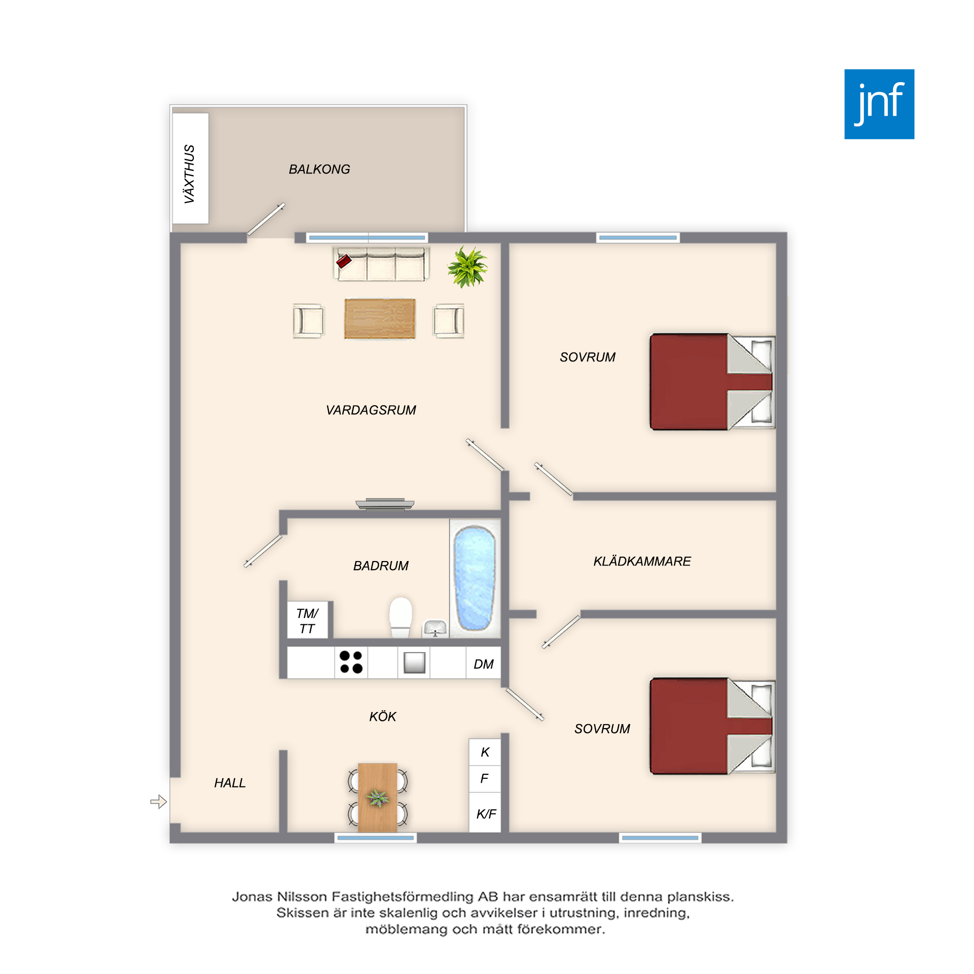 Planlösning Snövägen 220A