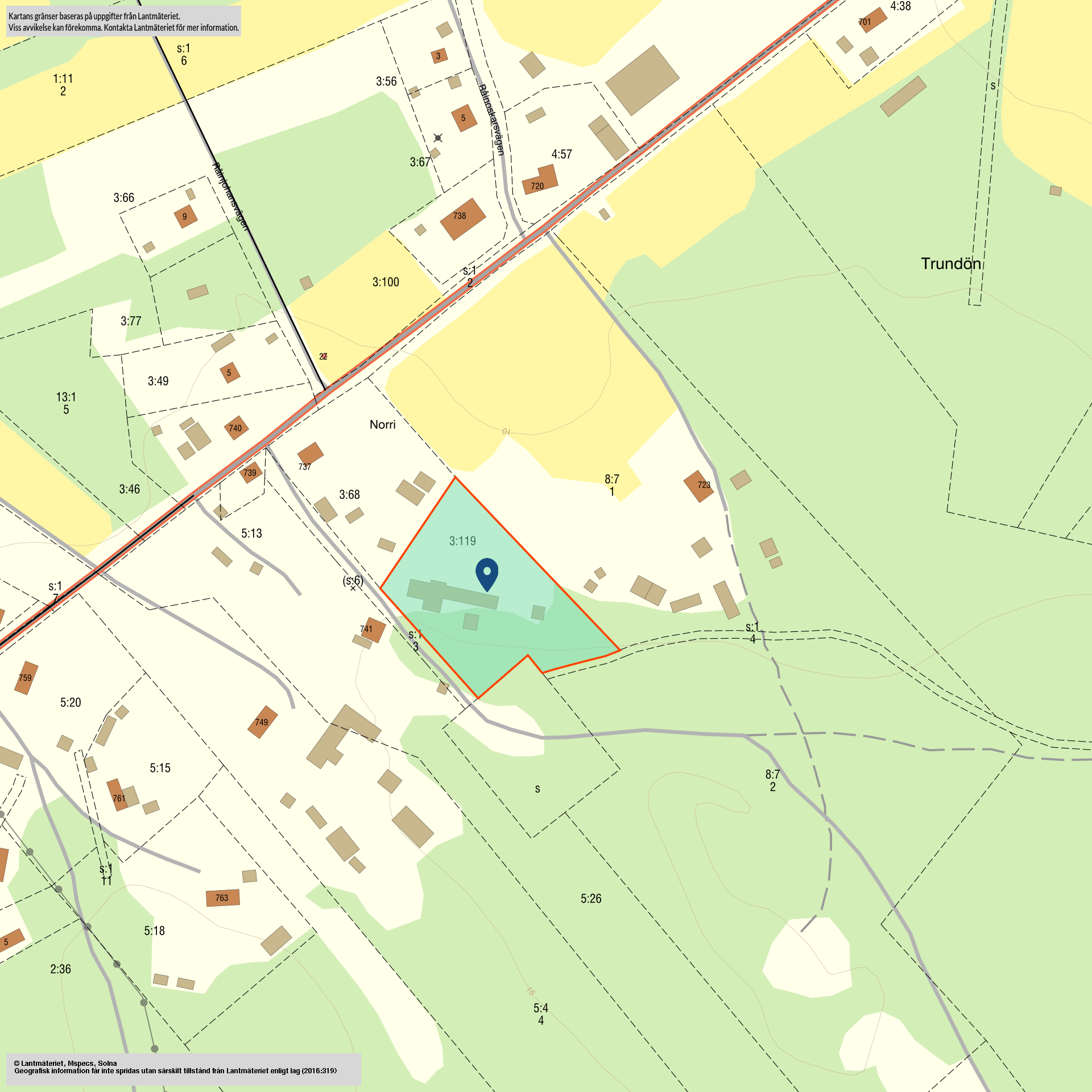 Tomtkarta Trundavan 3:119