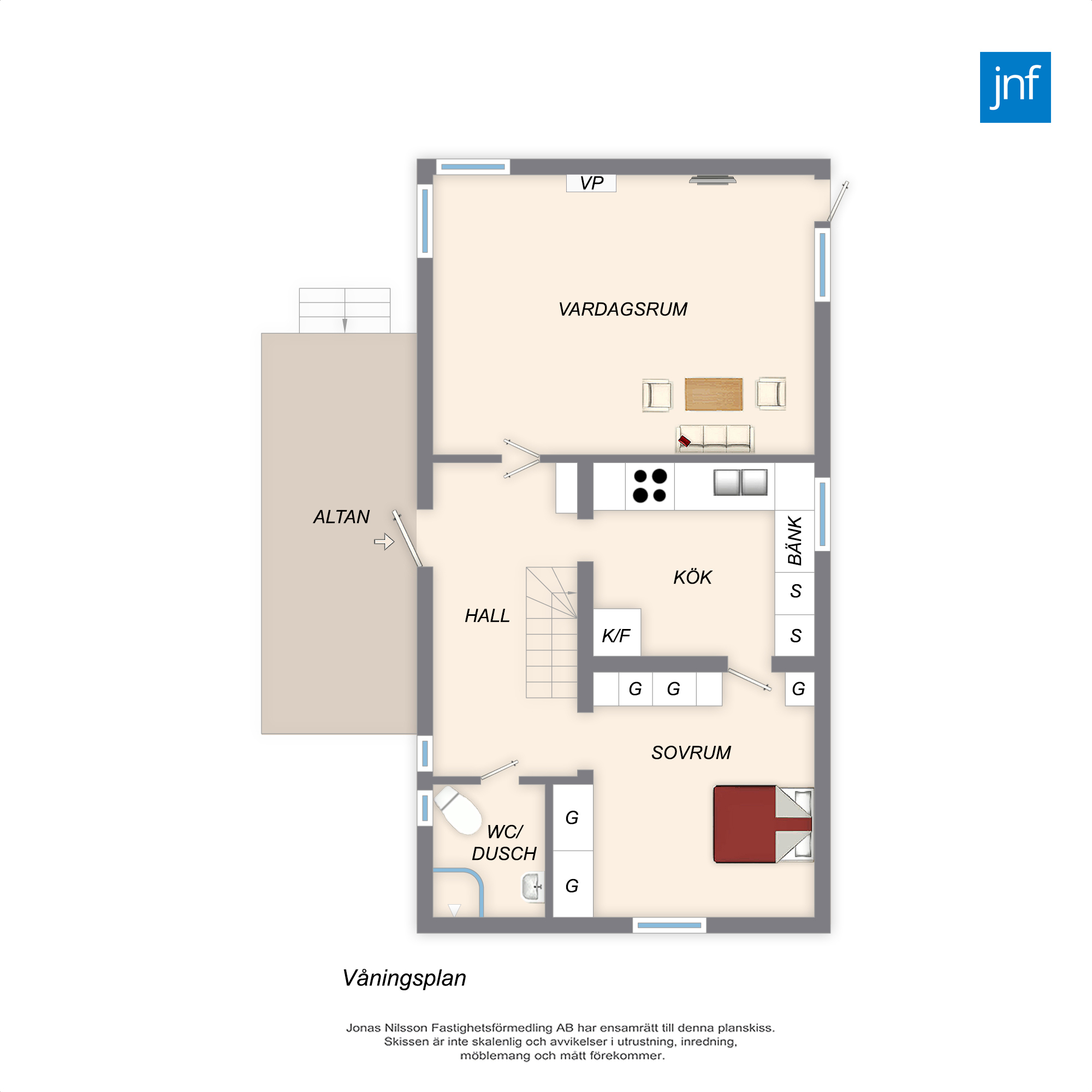 Planlösning 1 Prästgatan 15