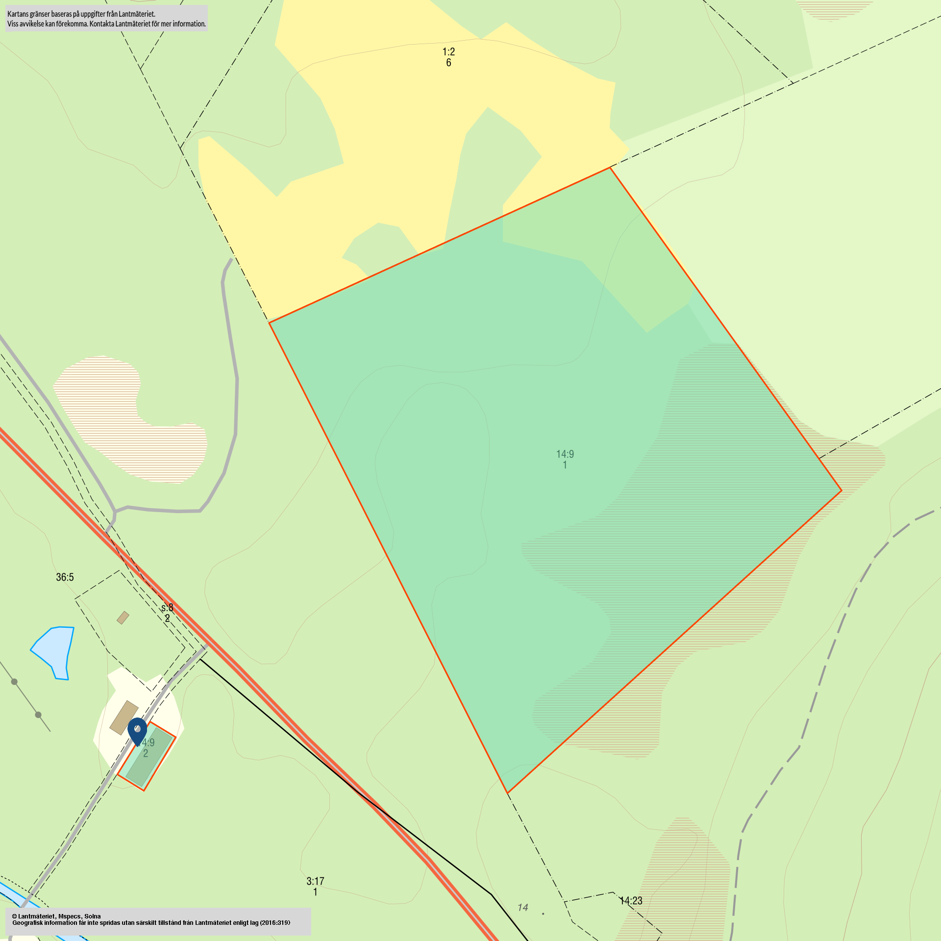 Tomtkarta 2 Skogså 13