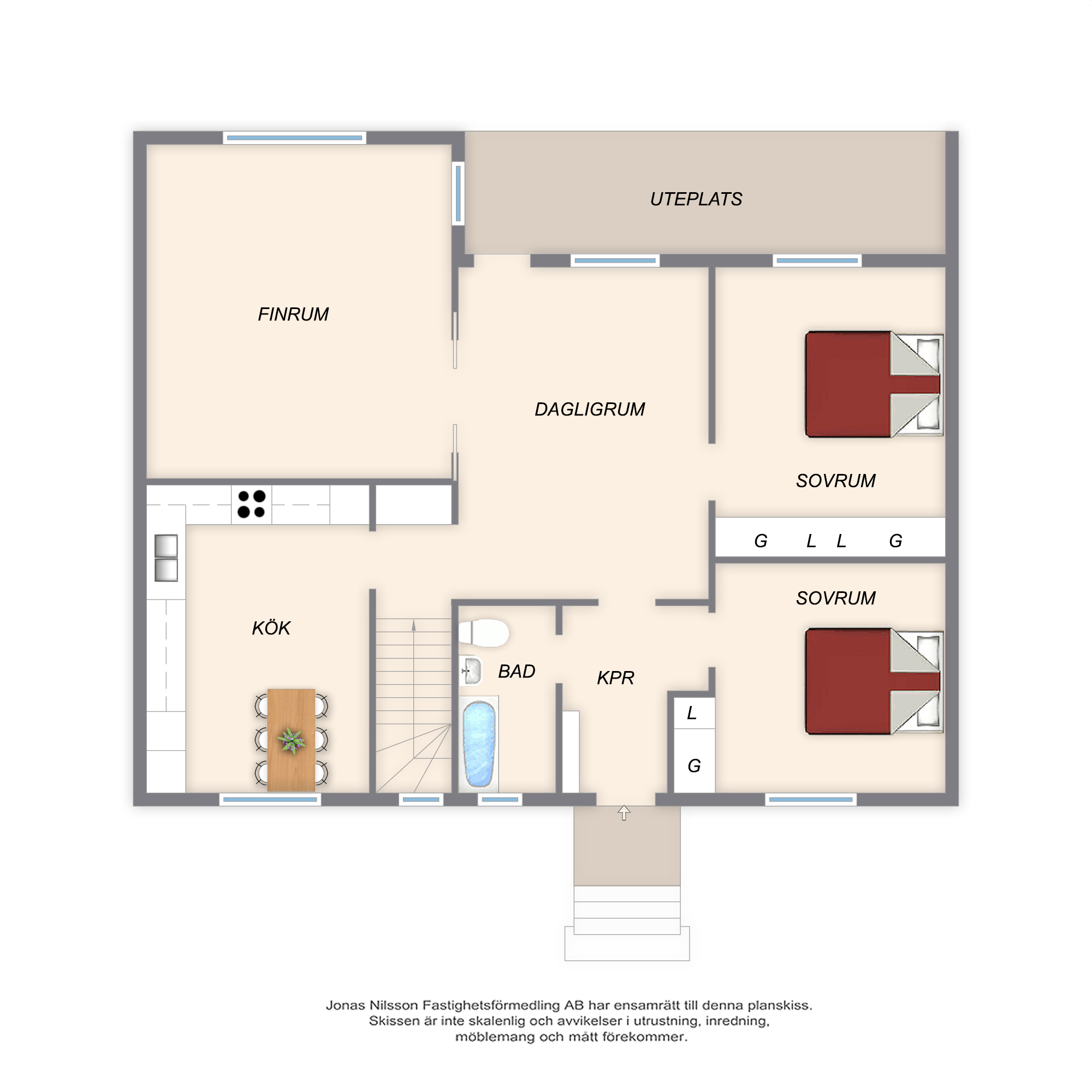 Planlösning 1 Armévägen 12