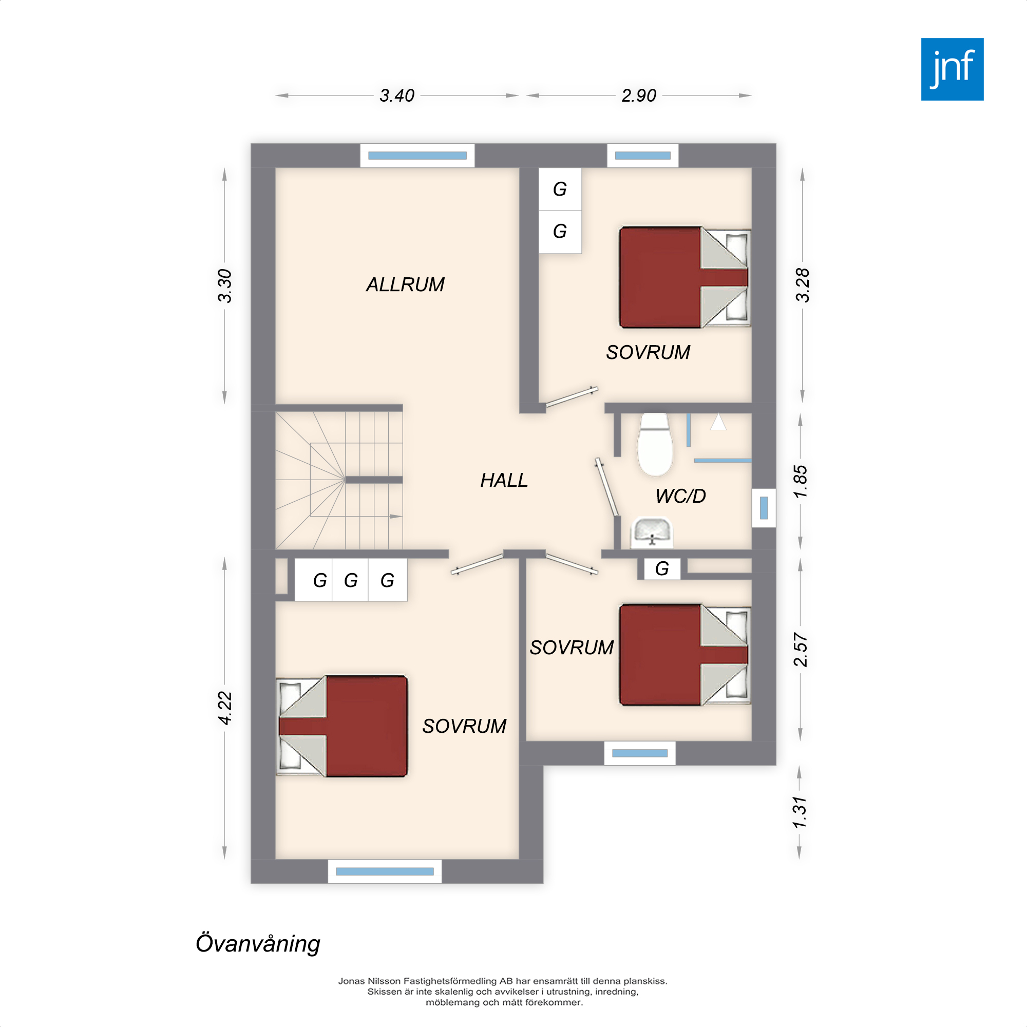 Planlösning 2 Allévägen 4B