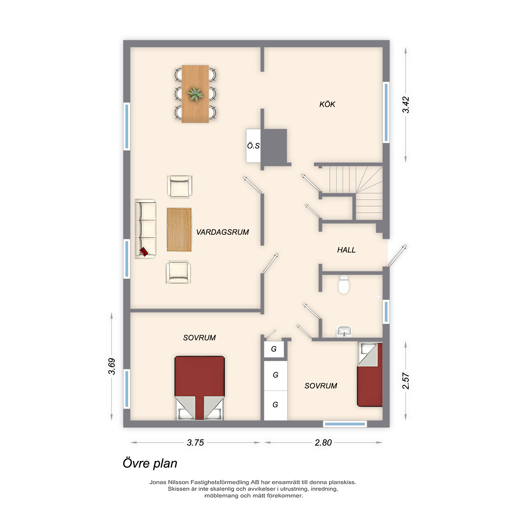 Planlösning 1 Tannavägen 49
