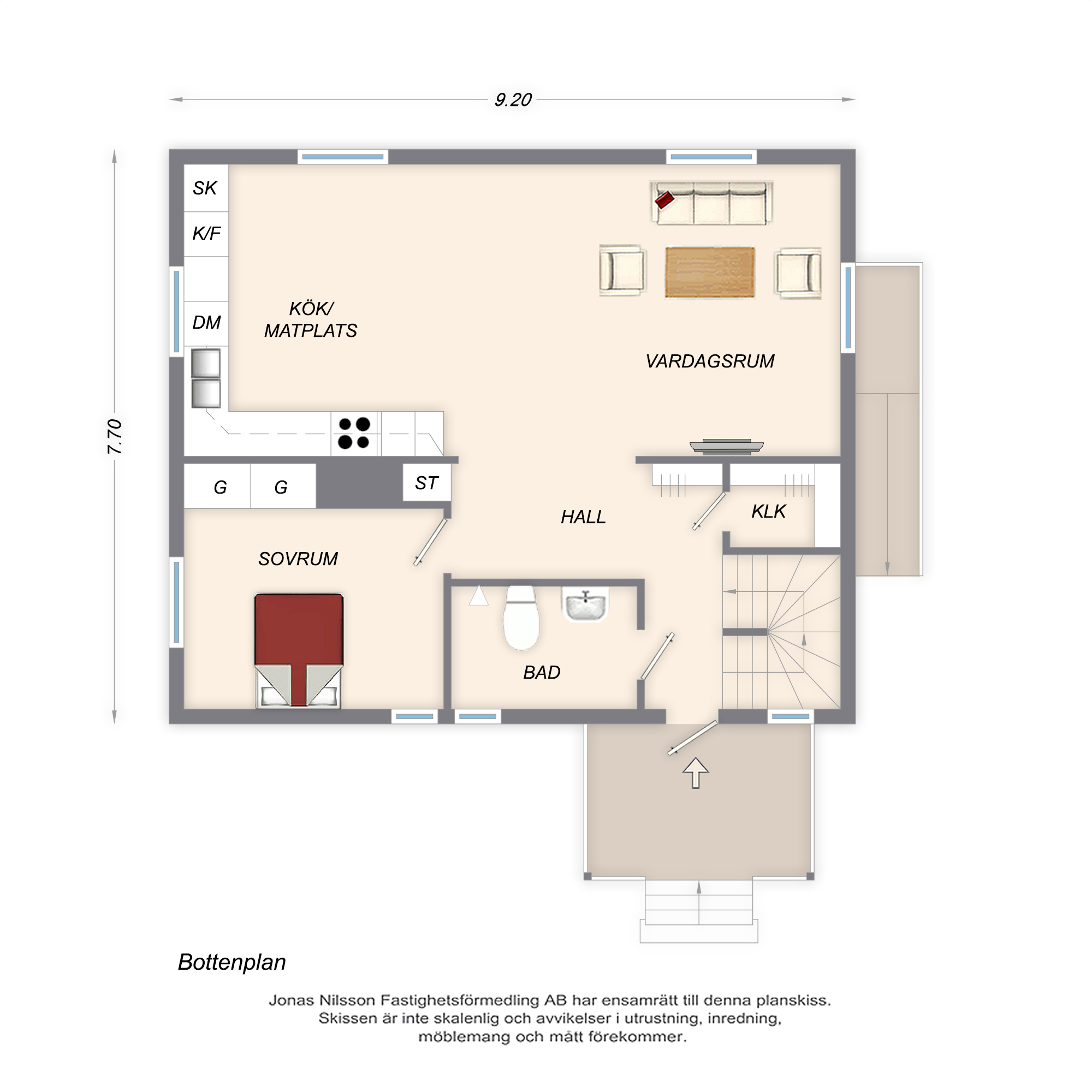Planlösning 1 Kirunavägen 91