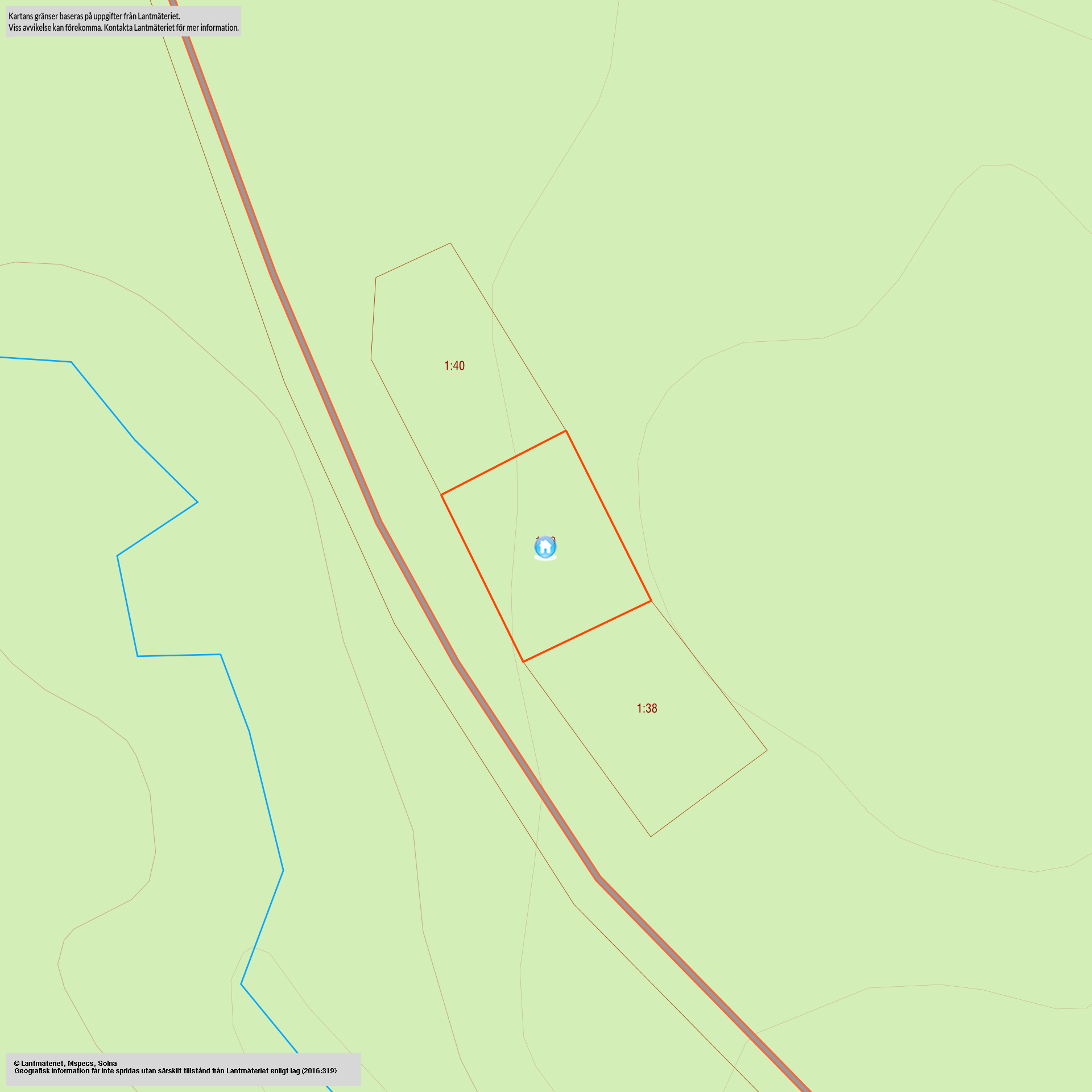 Tomtkarta 2 Hällbacken 1:40 & 1:39