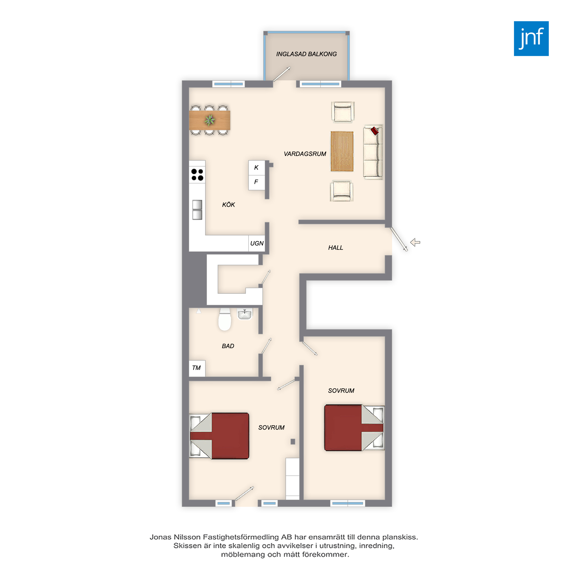 Planlösning Södra kungsgatan 34