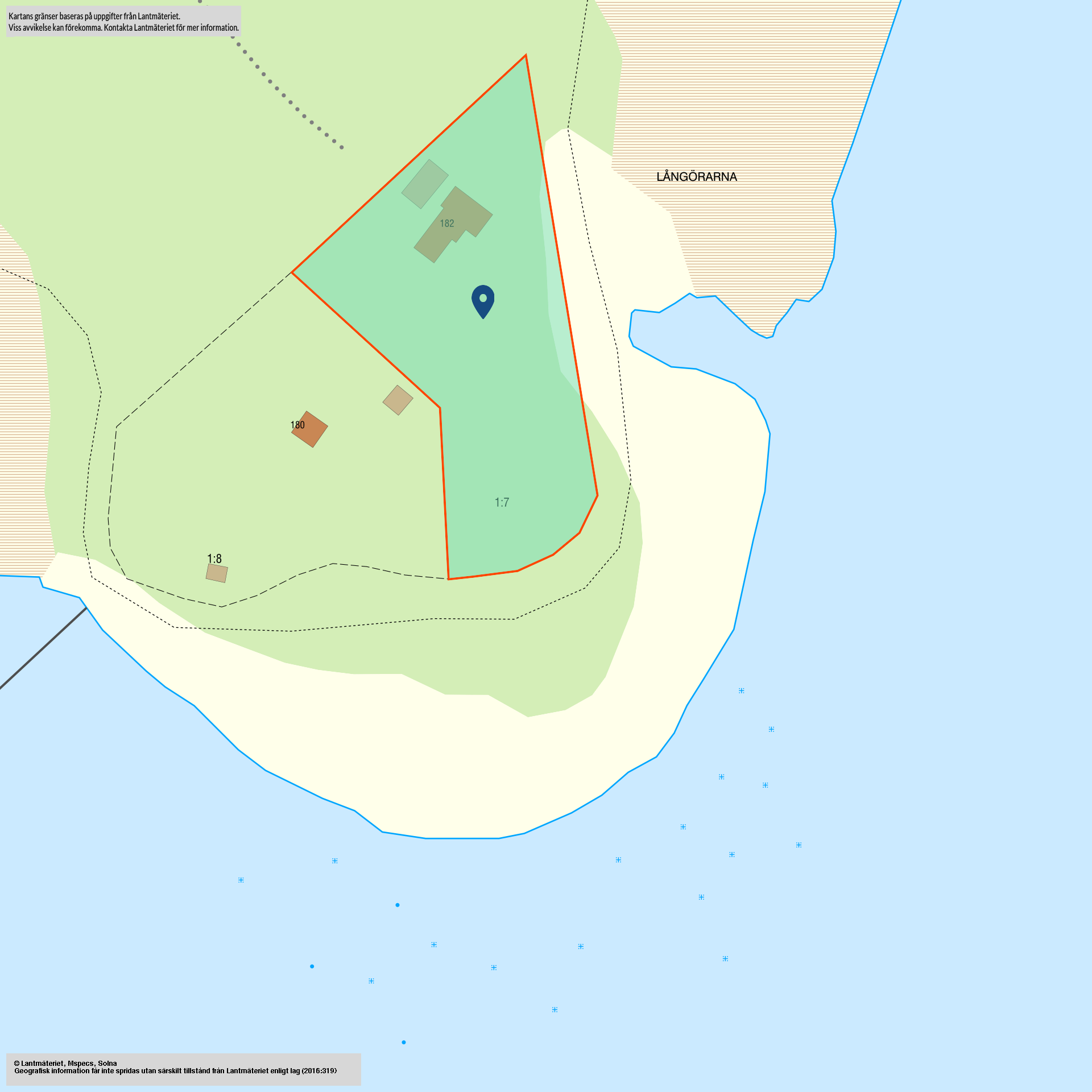 Tomtkarta Långörarna 182
