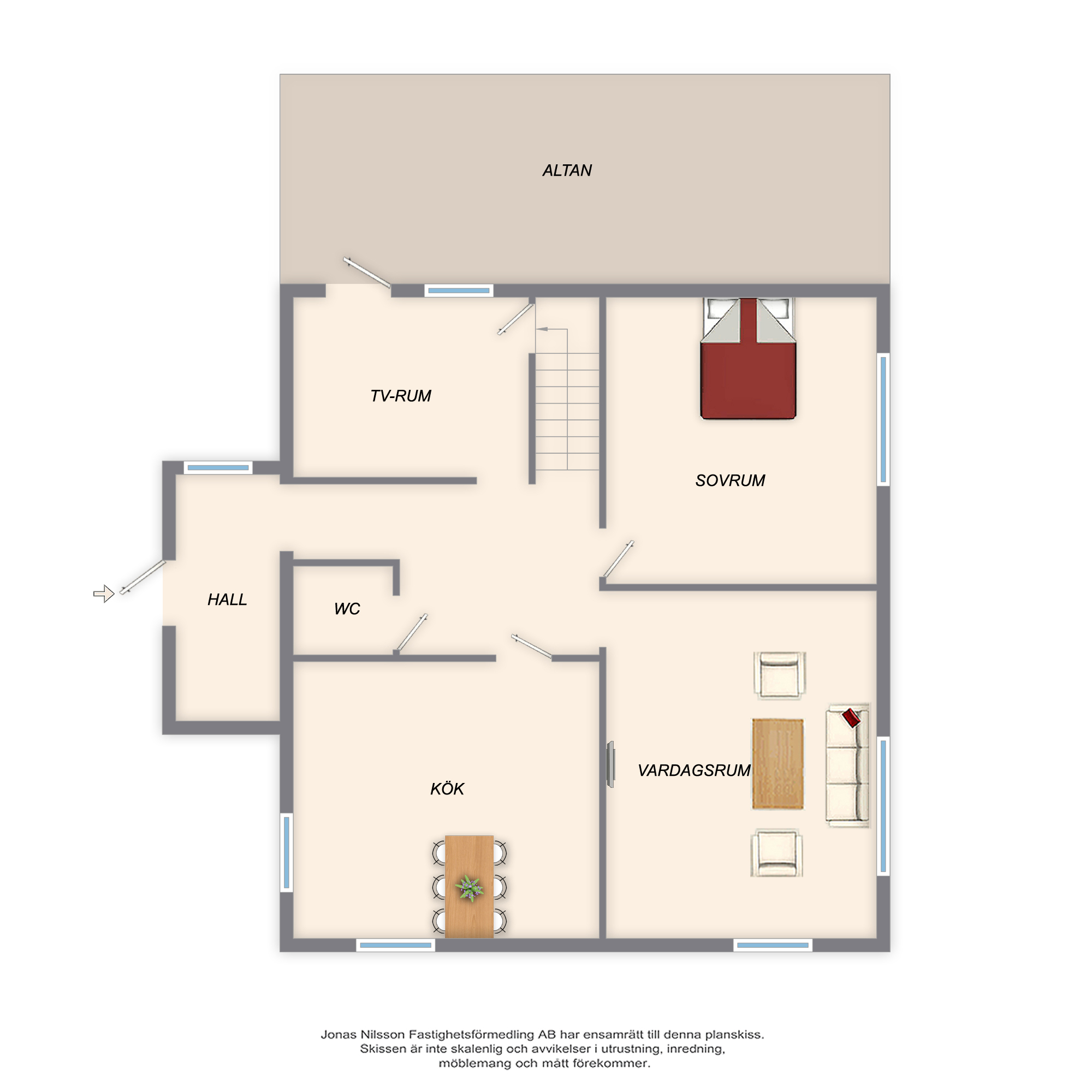 Planlösning 1 Prästgatan 13