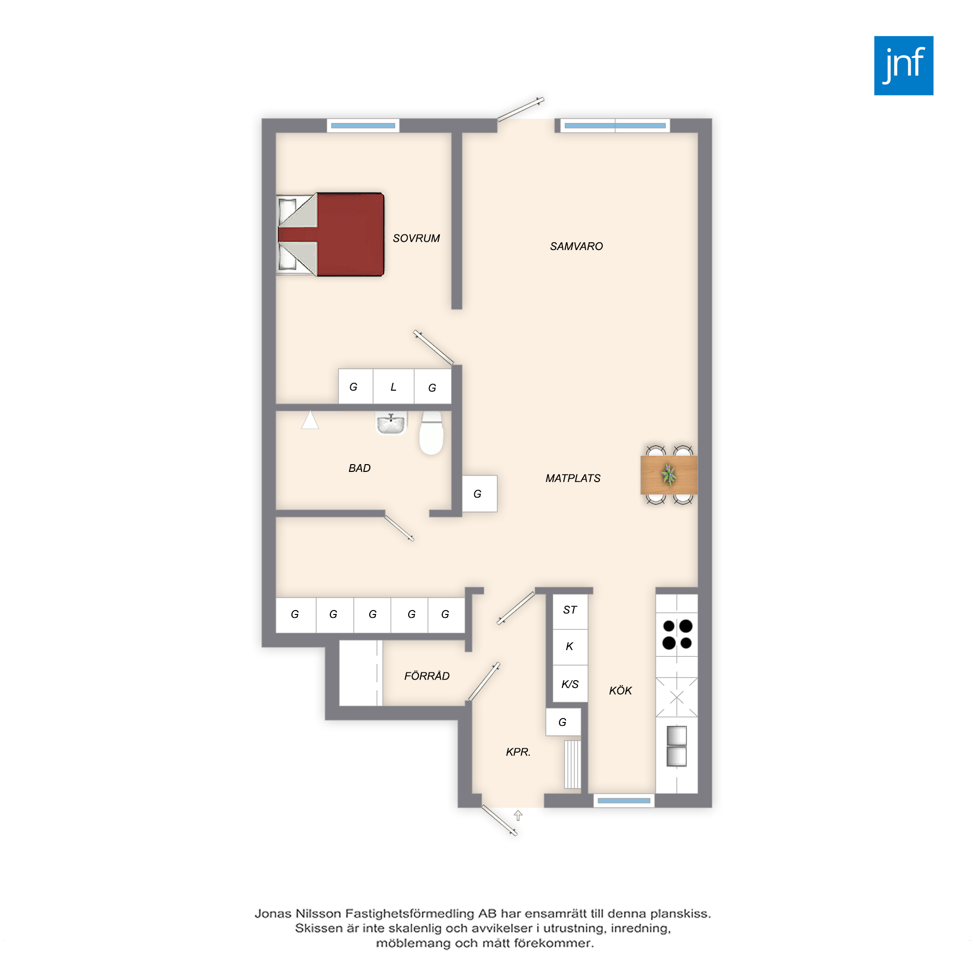 Planlösning Toppgatan 6 E, markplan