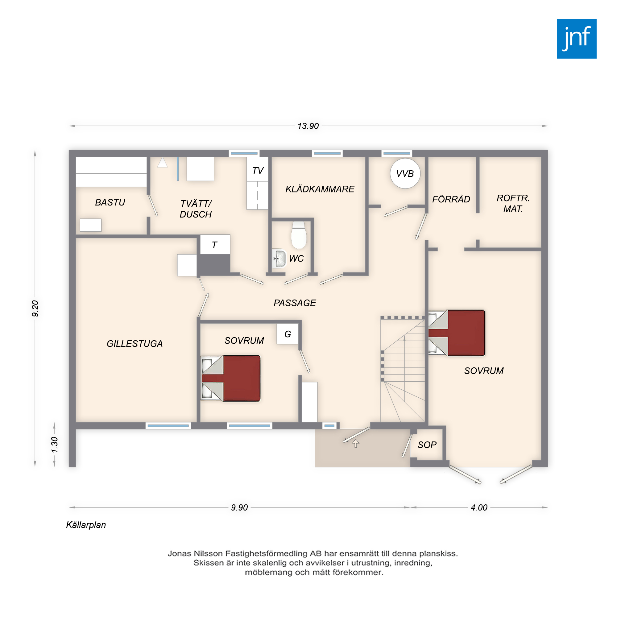Planlösning 1 Laestadiusvägen 12