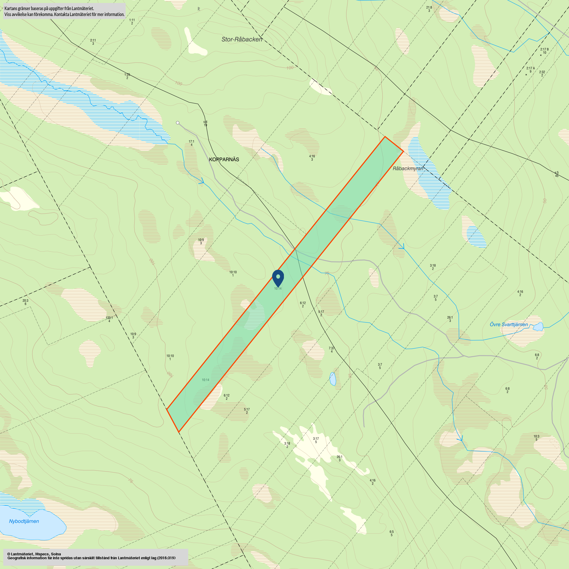 Tomtkarta PITEÅ KOPPARNÄS 10:14