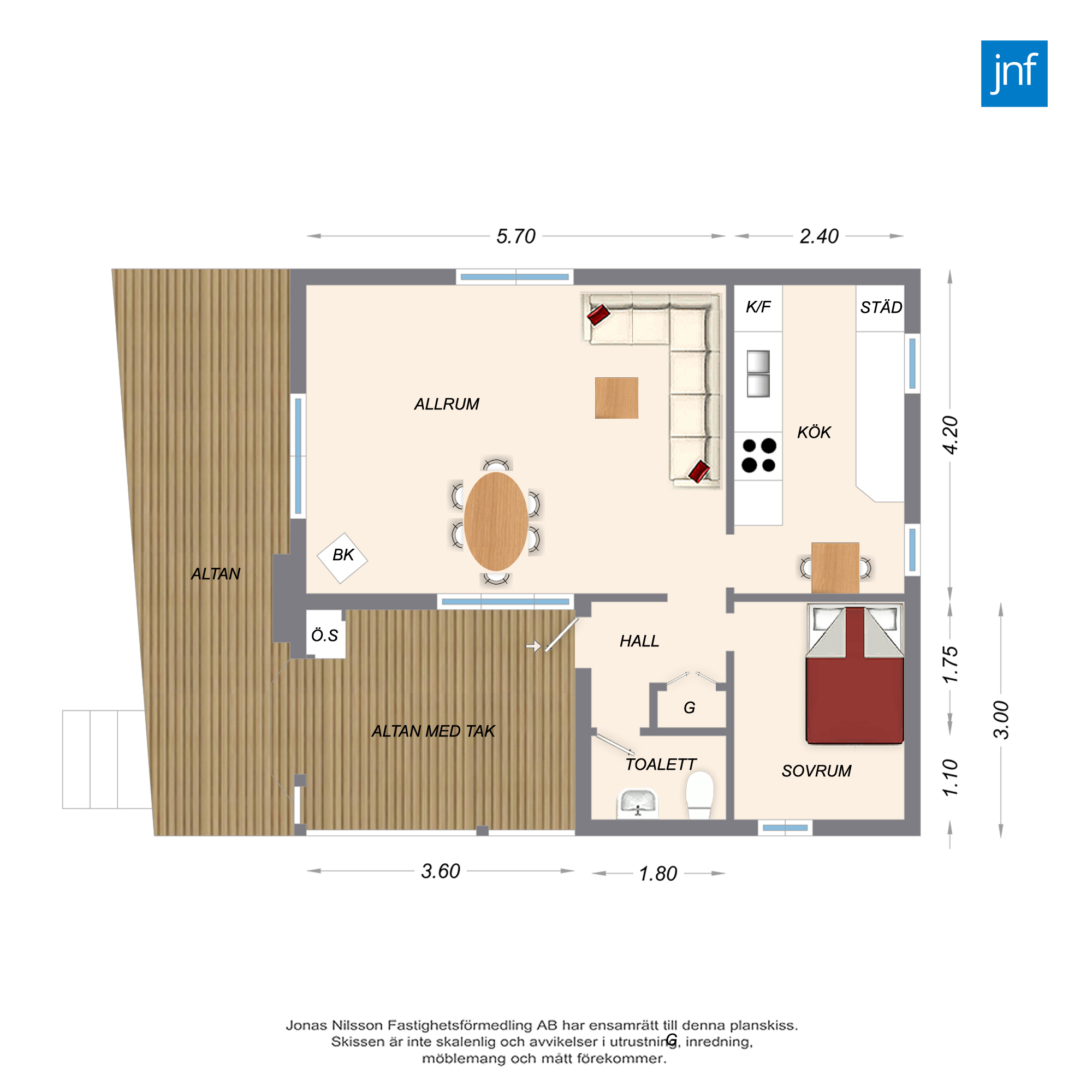 Planlösning Kvarnbäcksvägen 40