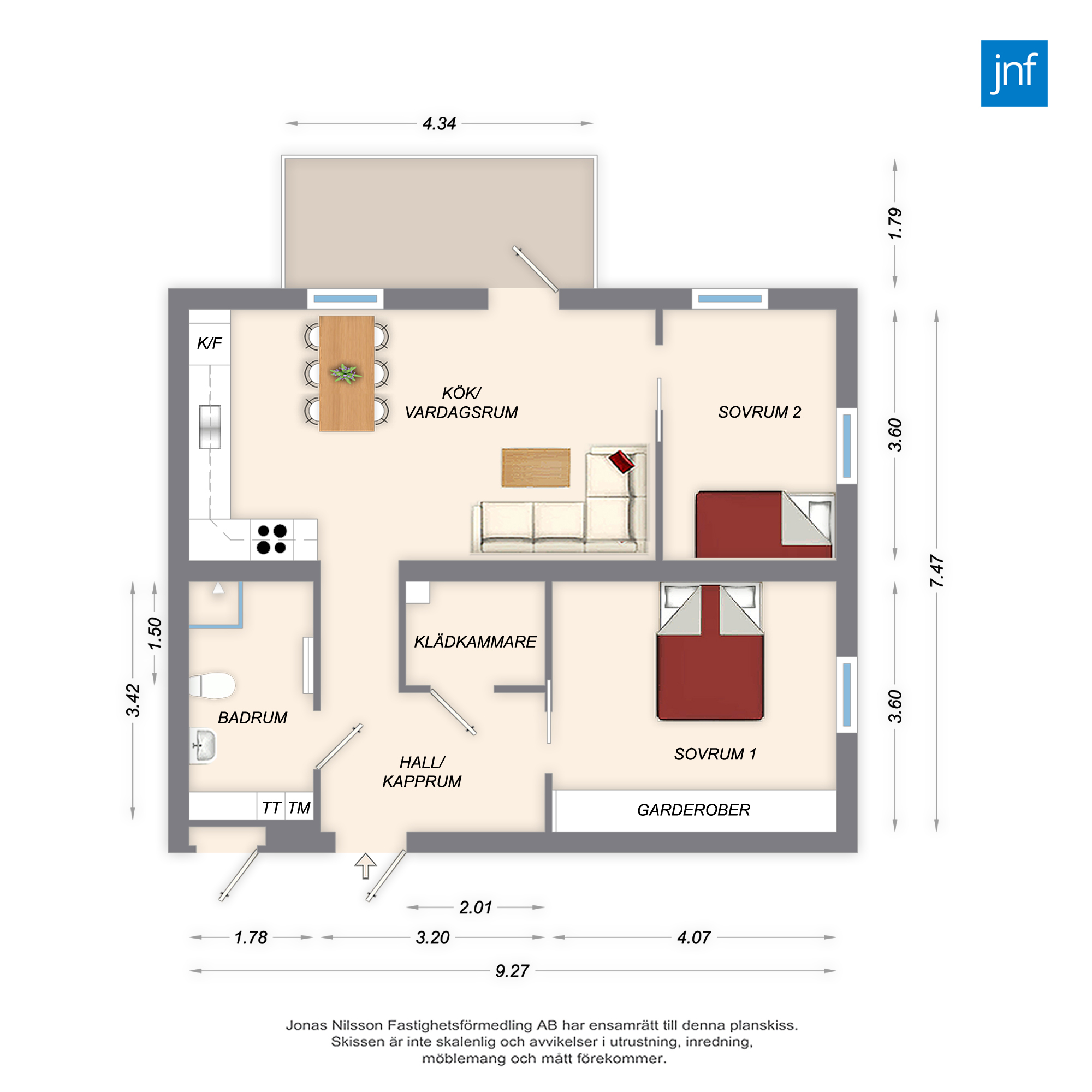 Planlösning Dragongatan 20E