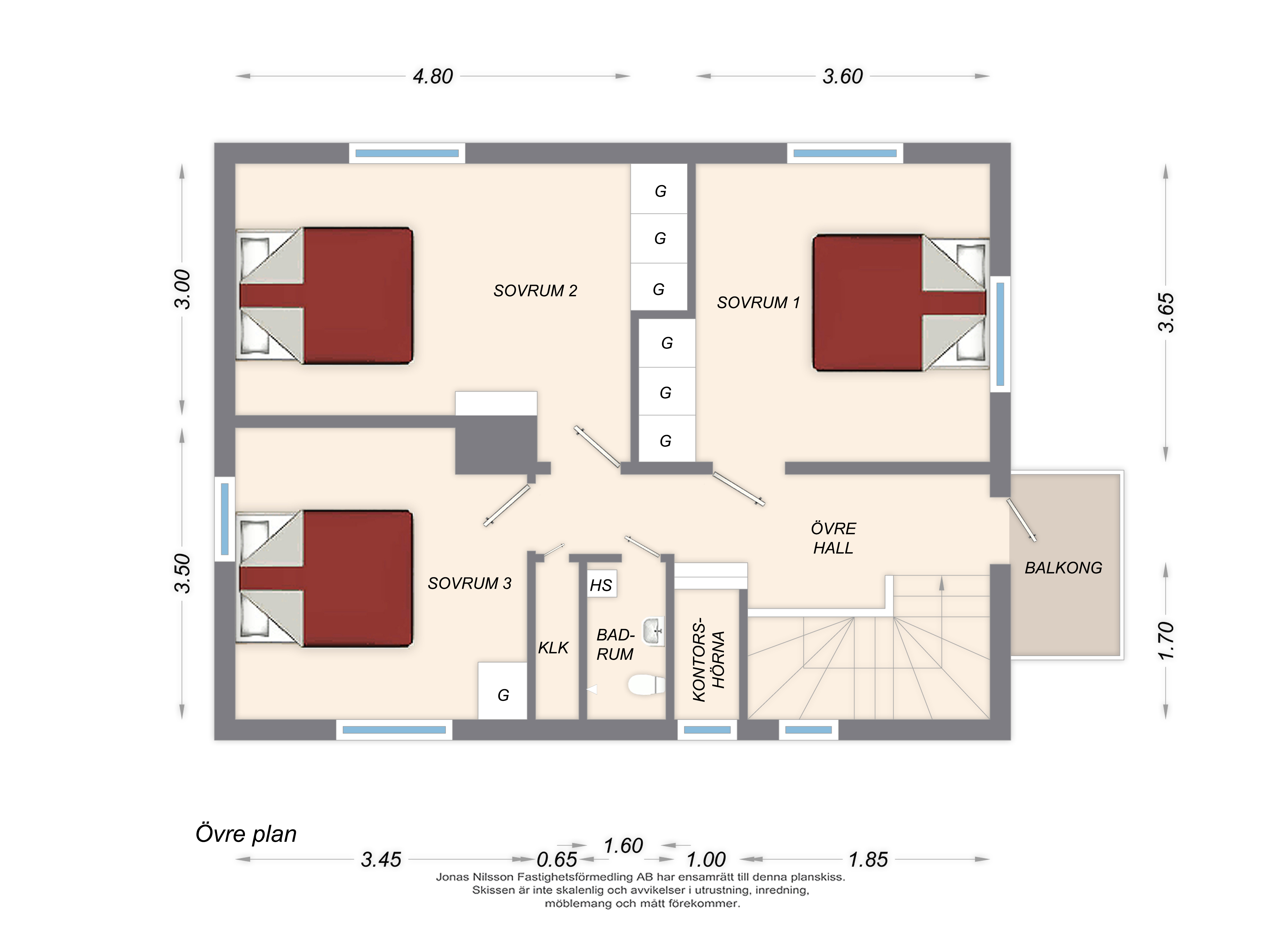 Planlösning 2 Vintergatan 5B