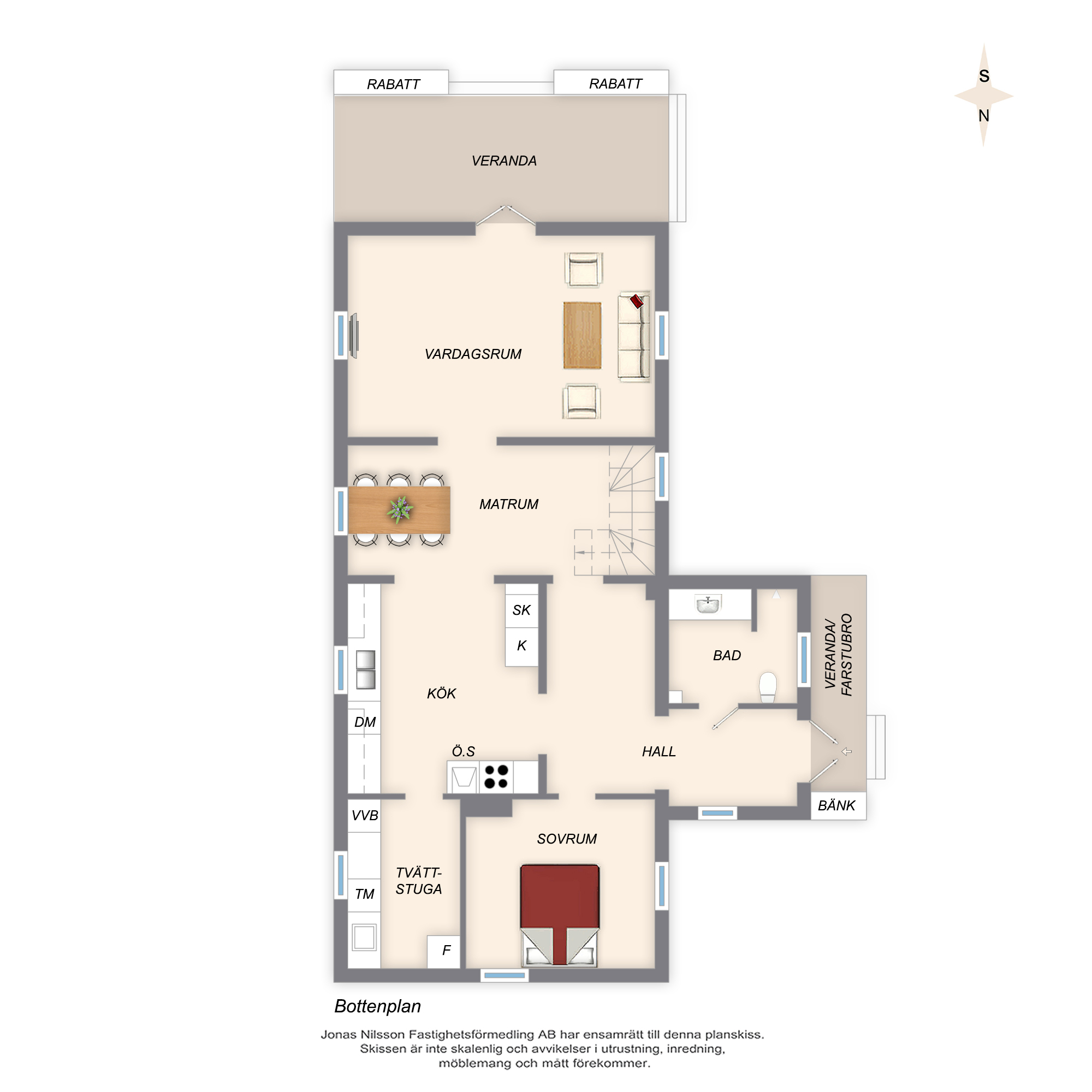 Planlösning 1 Morgärdan 11