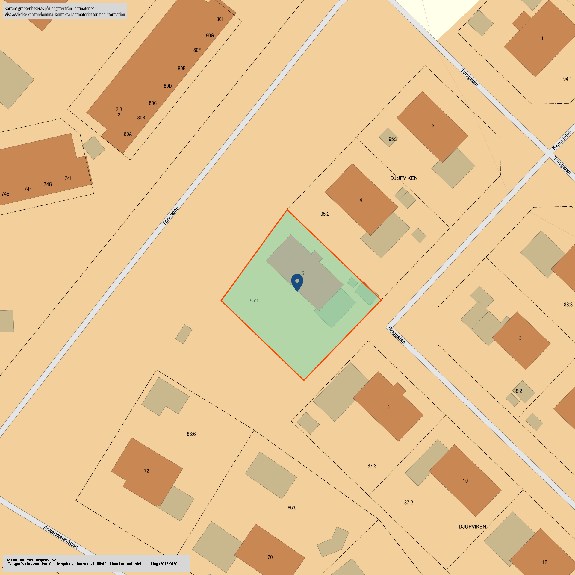 Tomtkarta Ringgatan 6