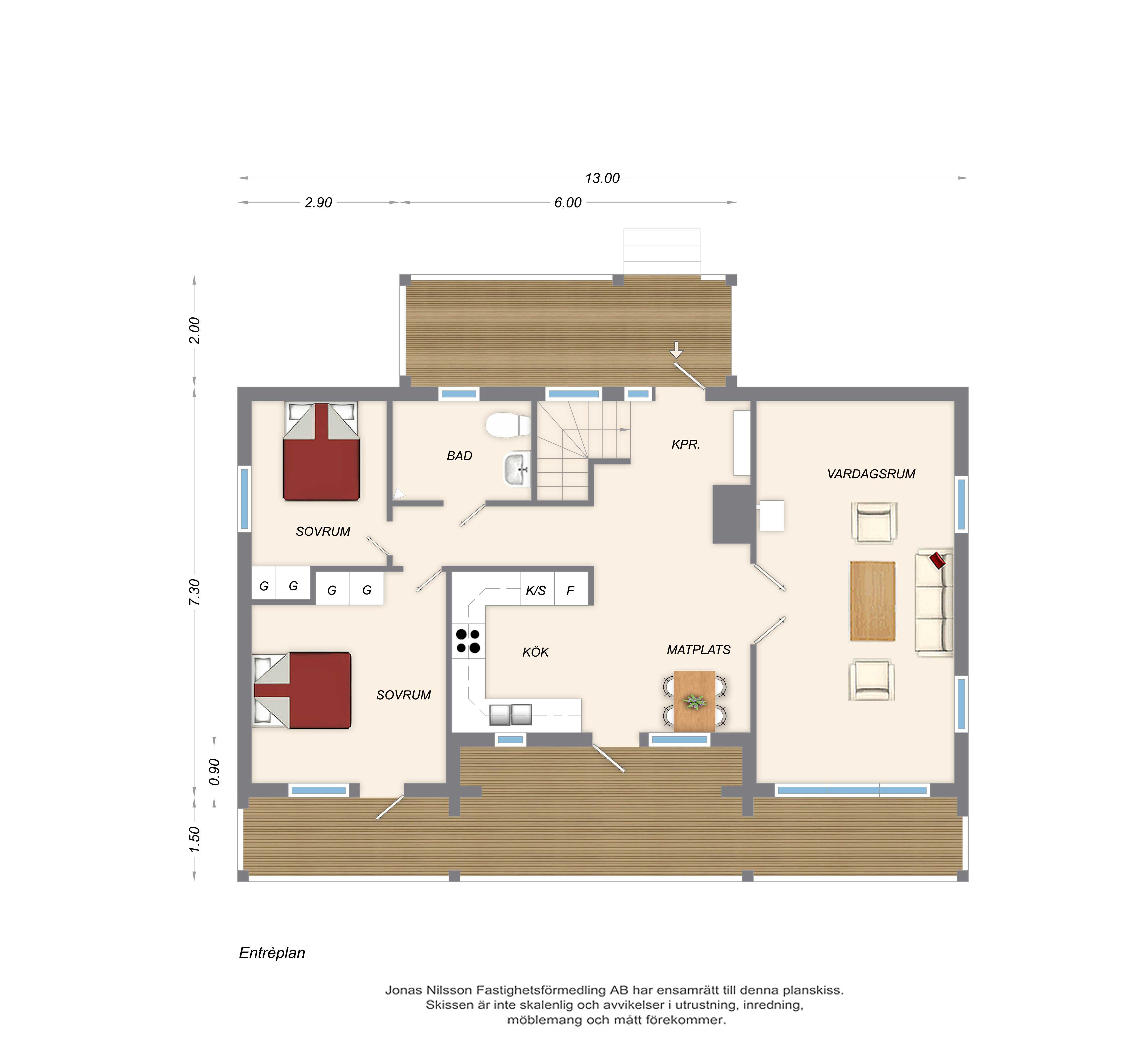 Planlösning 1 Kenttävägen 46