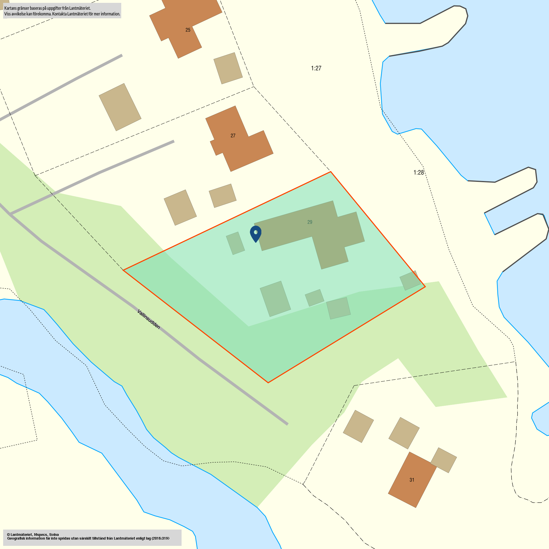 Tomtkarta Vallinsudden 29