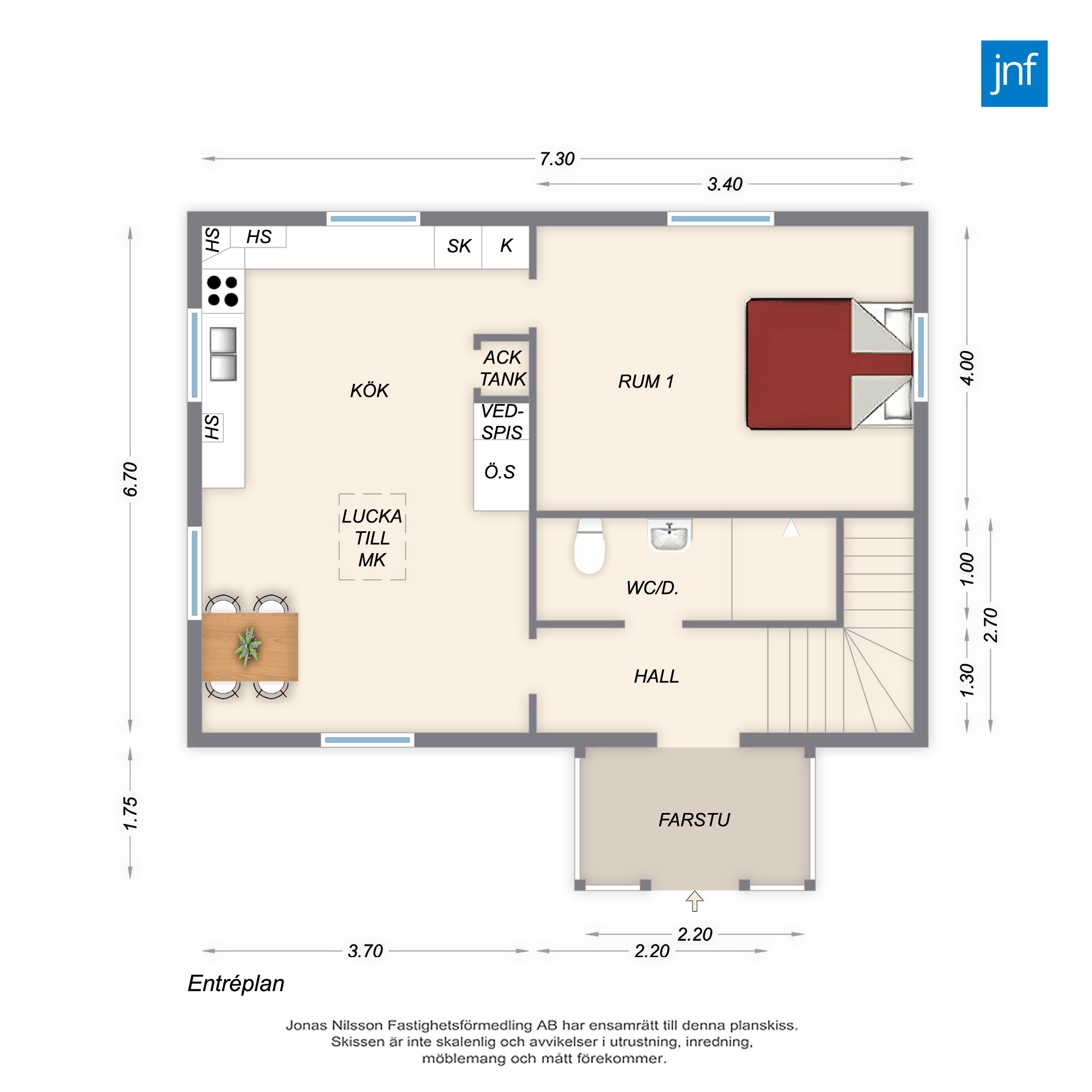 Planlösning 1 Burmansvägen 12