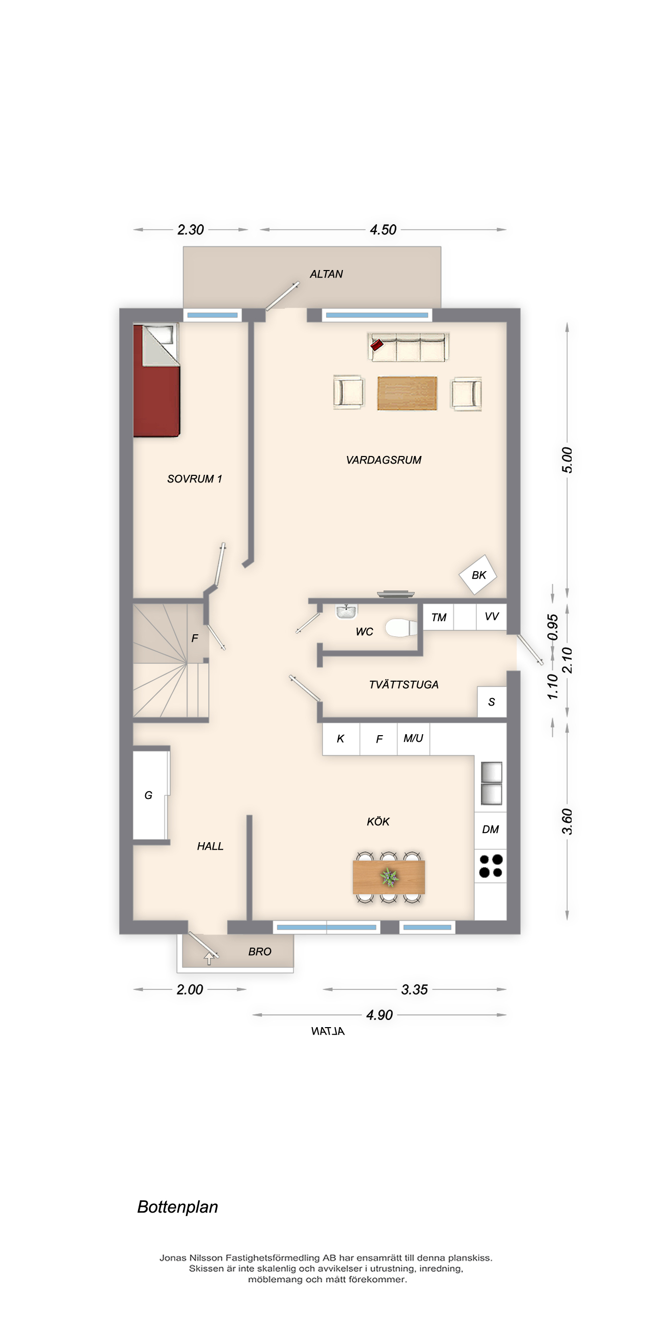 Planlösning 1 Auroravägen 19