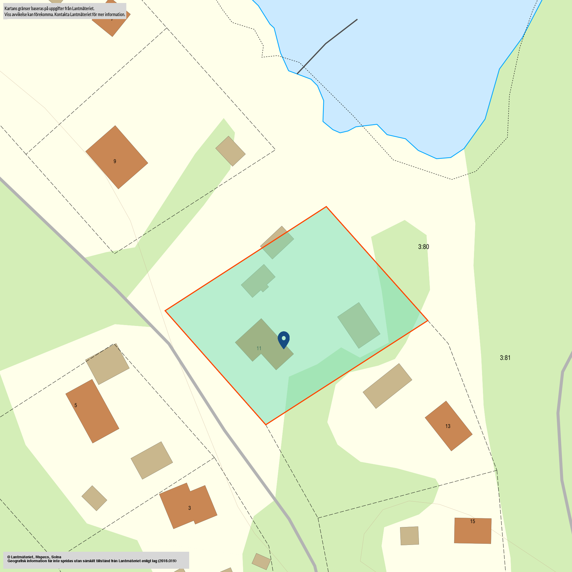 Tomtkarta Bladviken 11