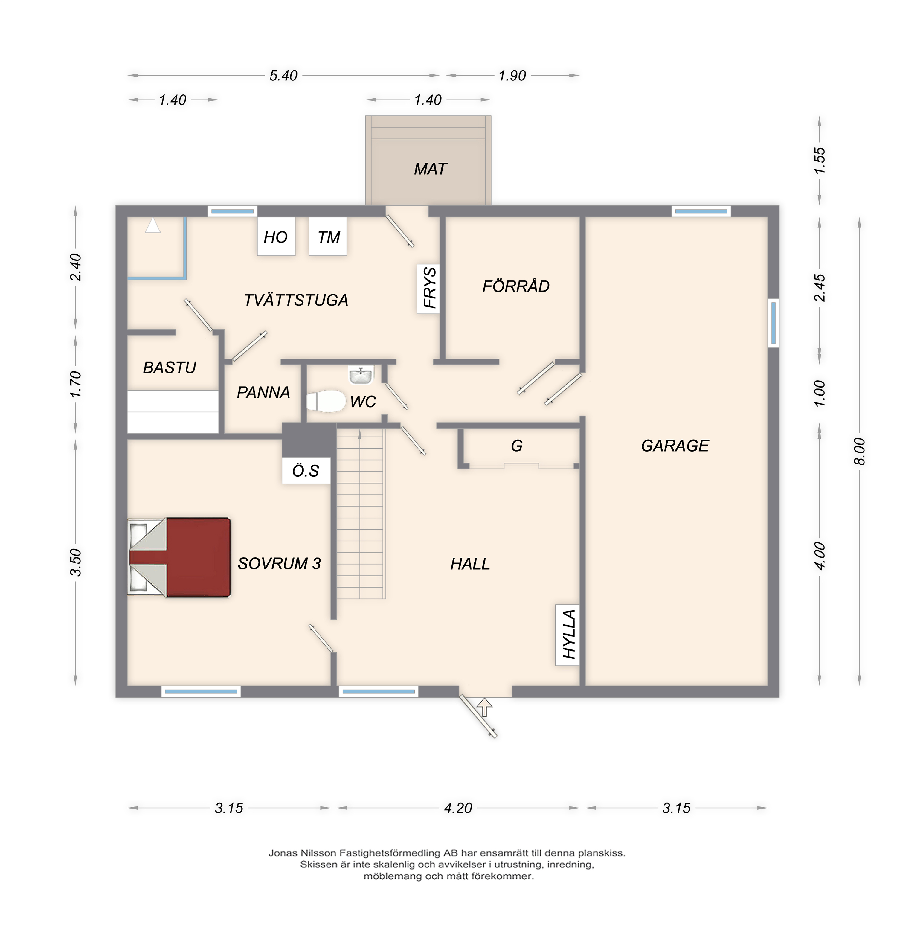 Planlösning 1 Blockvägen 45