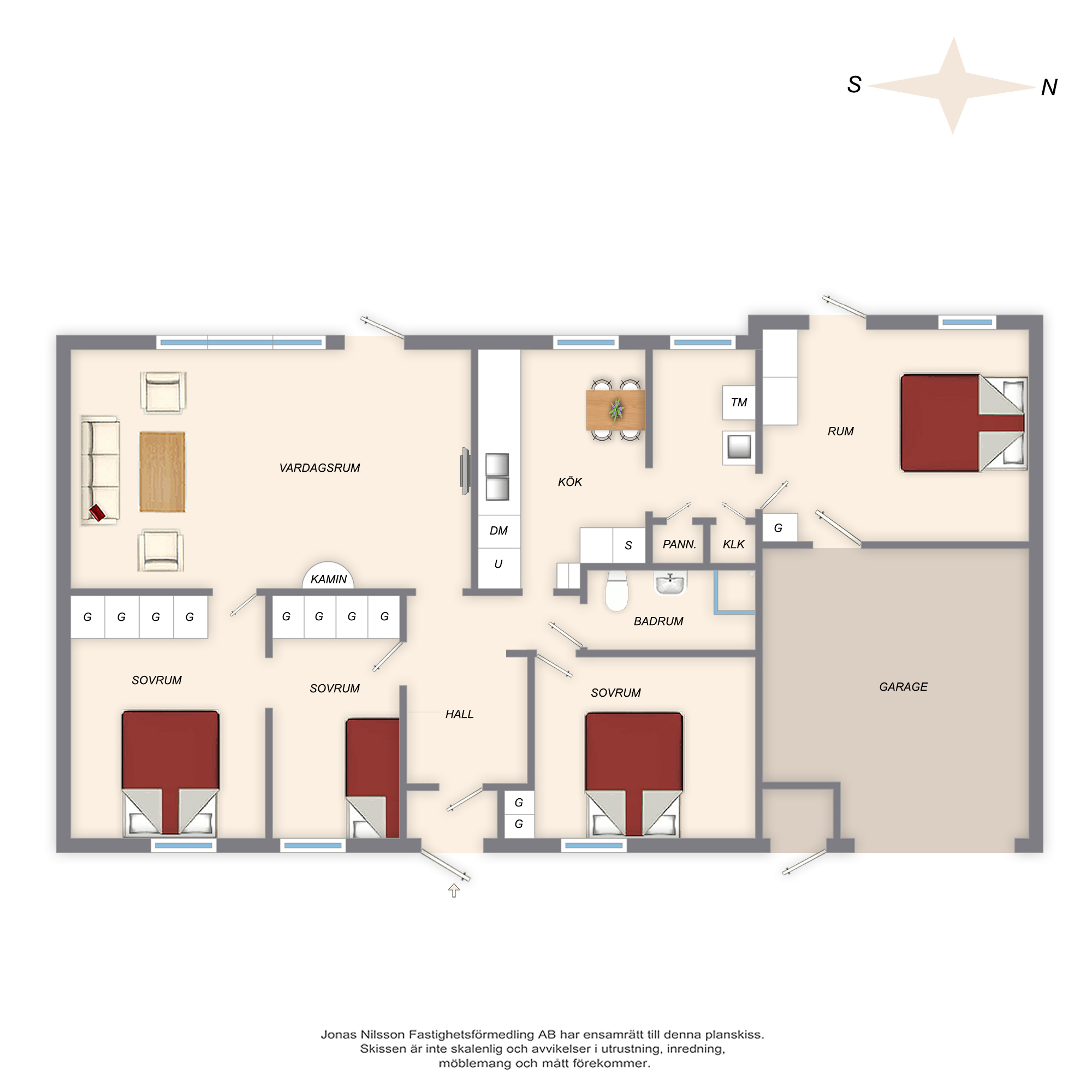 Planlösning Sydvästgränd 4