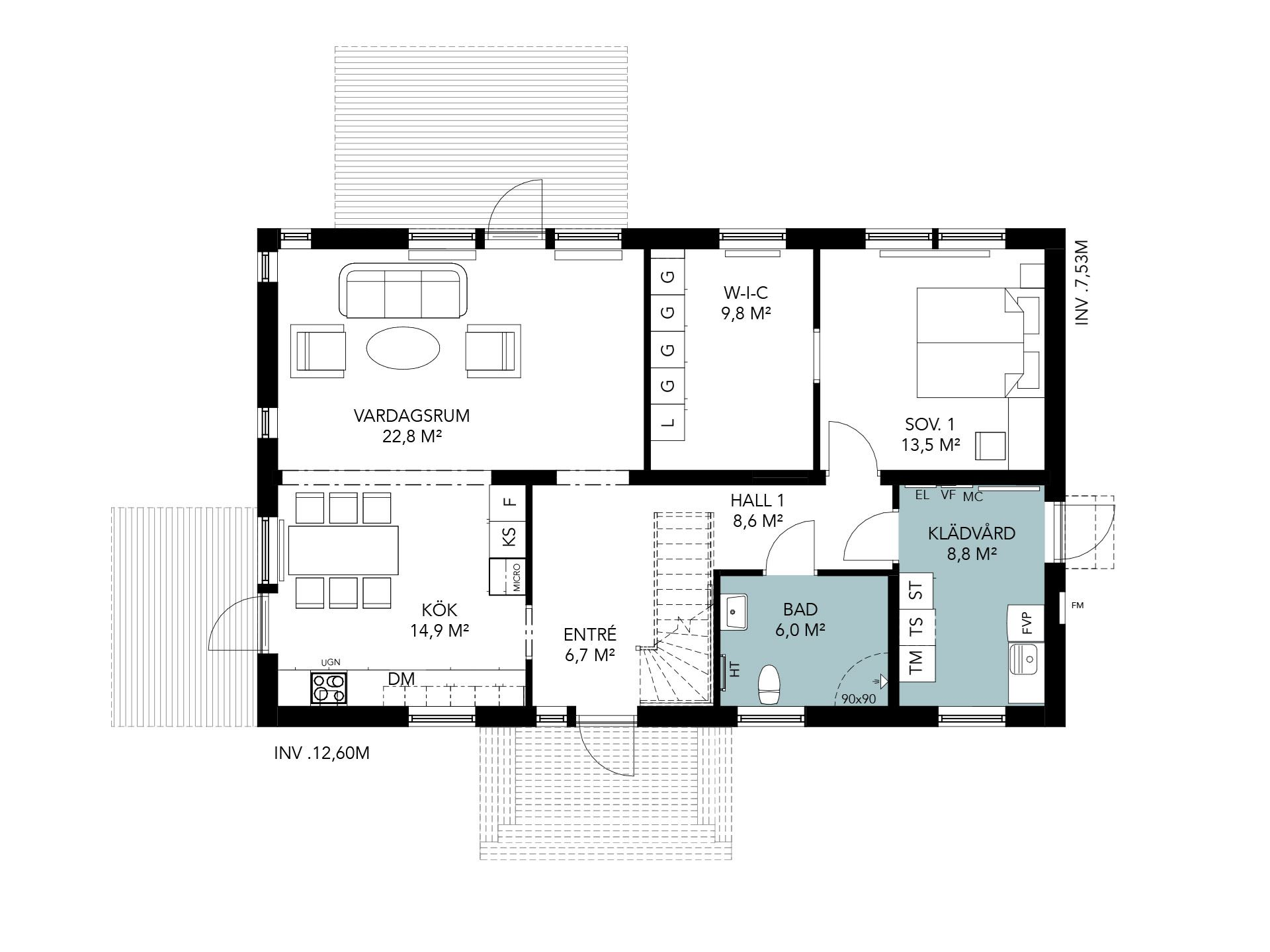 Planlösning Gamla Kyrkvägen 5 & 7