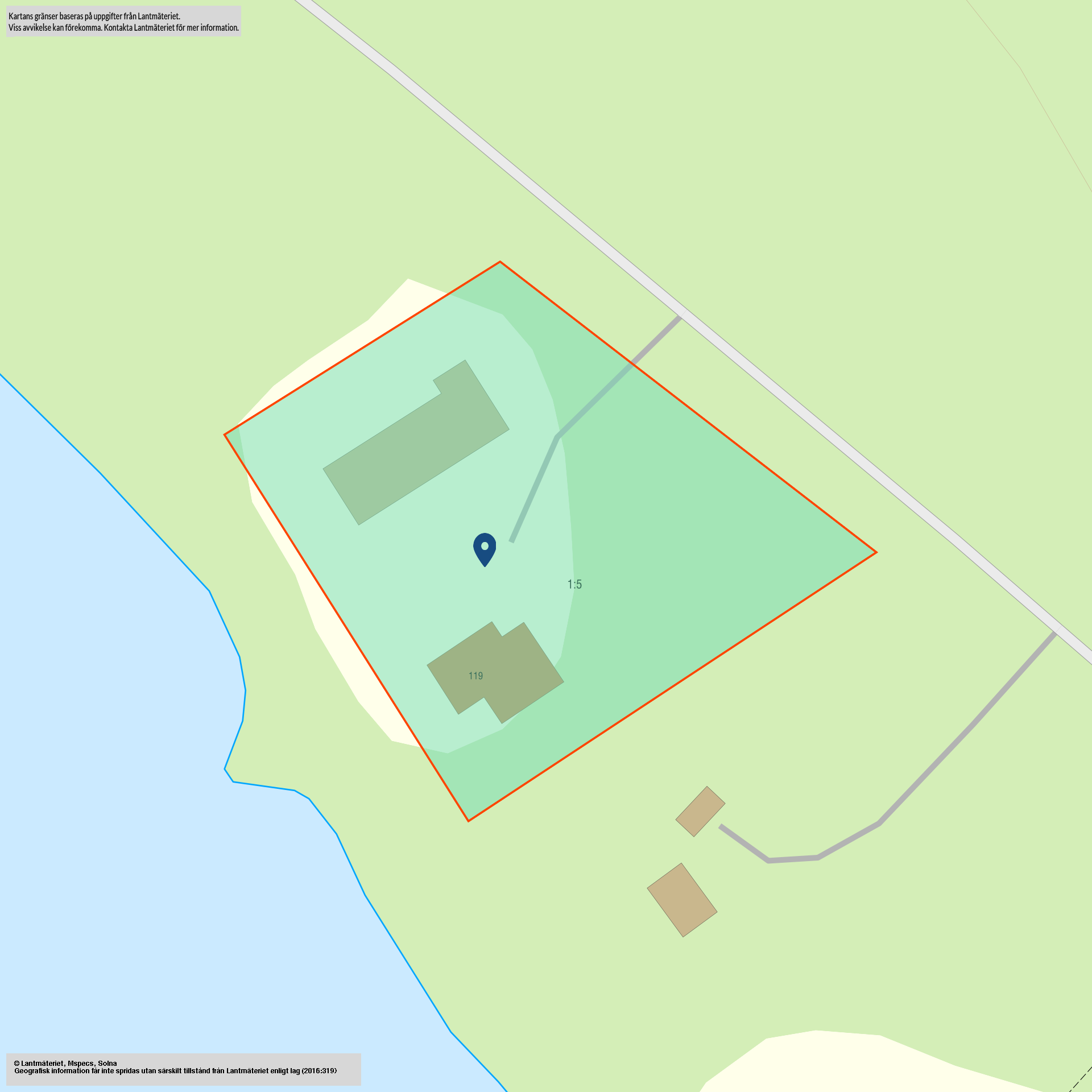 Tomtkarta Notudden 119