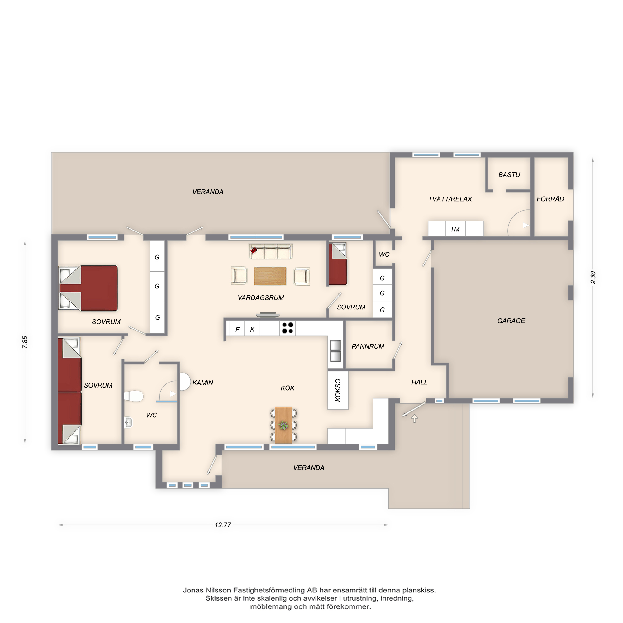 Planlösning Movägen 9
