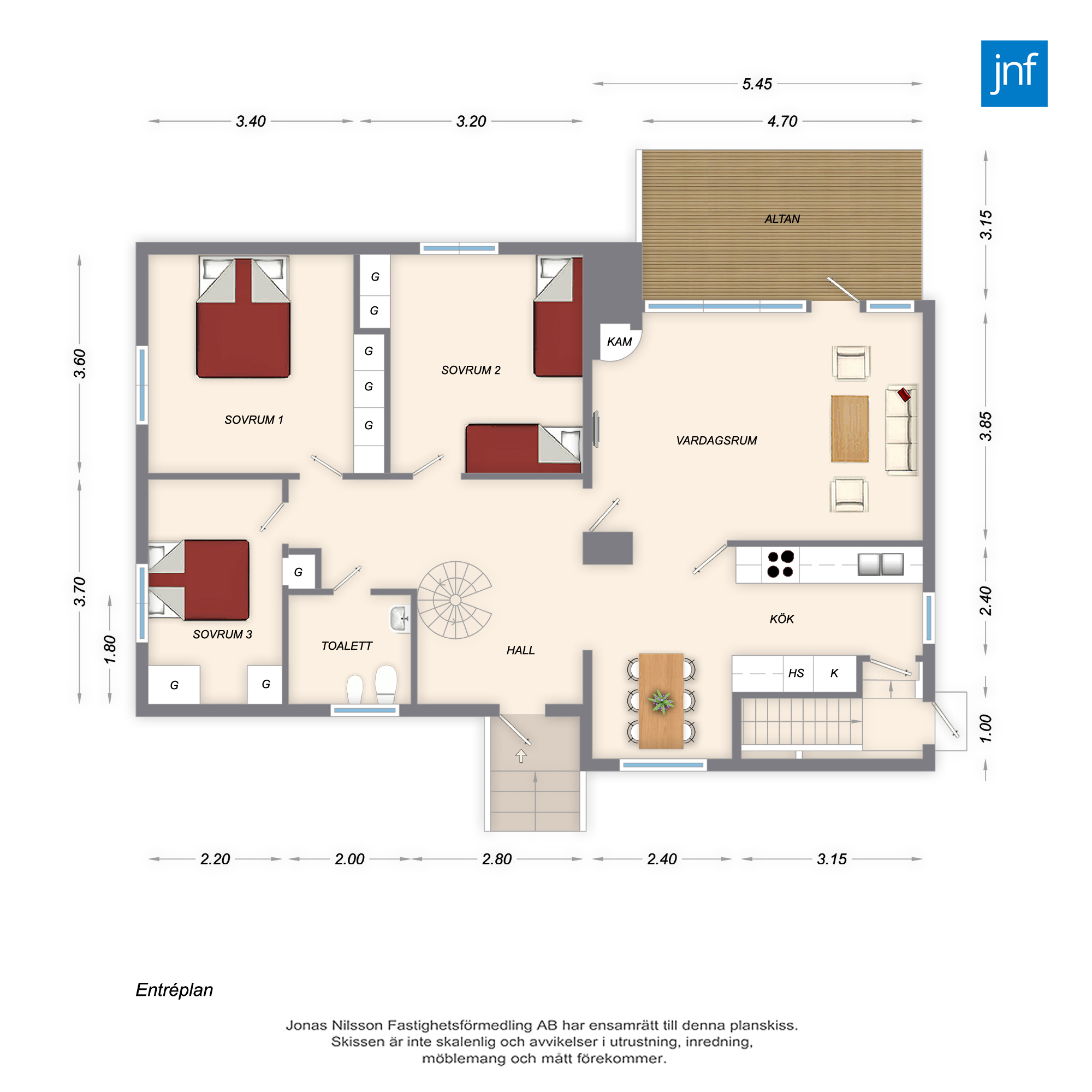 Planlösning 1 Uttervägen 31