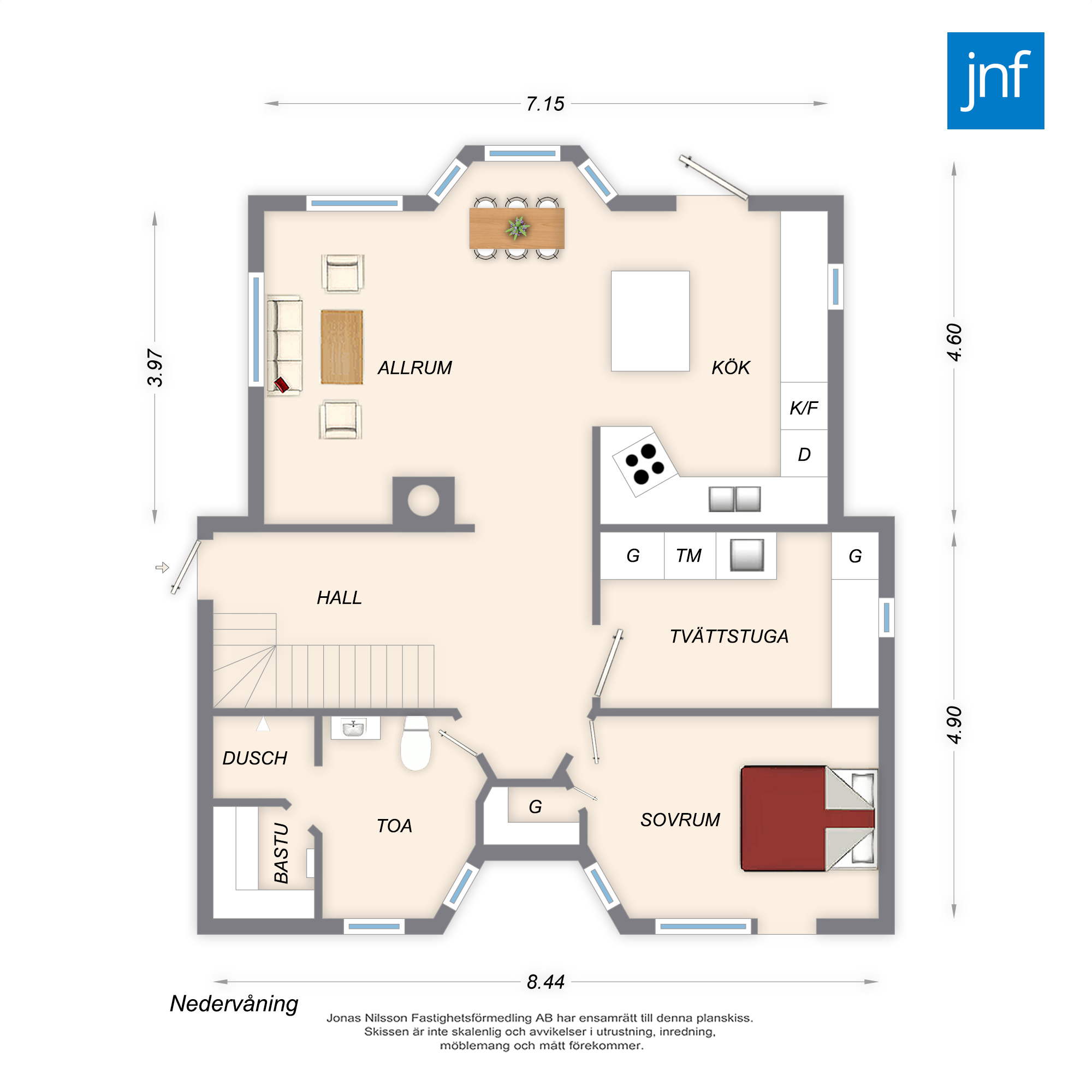Planlösning 1 Sjöstråket 16