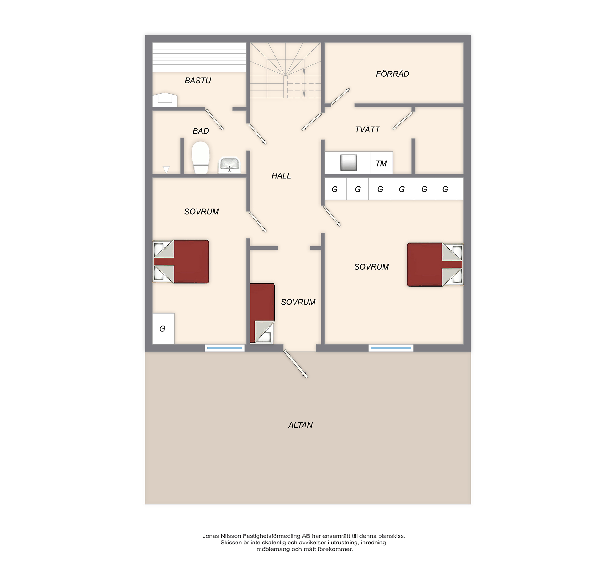 Planlösning 1 Kantarellvägen 16A