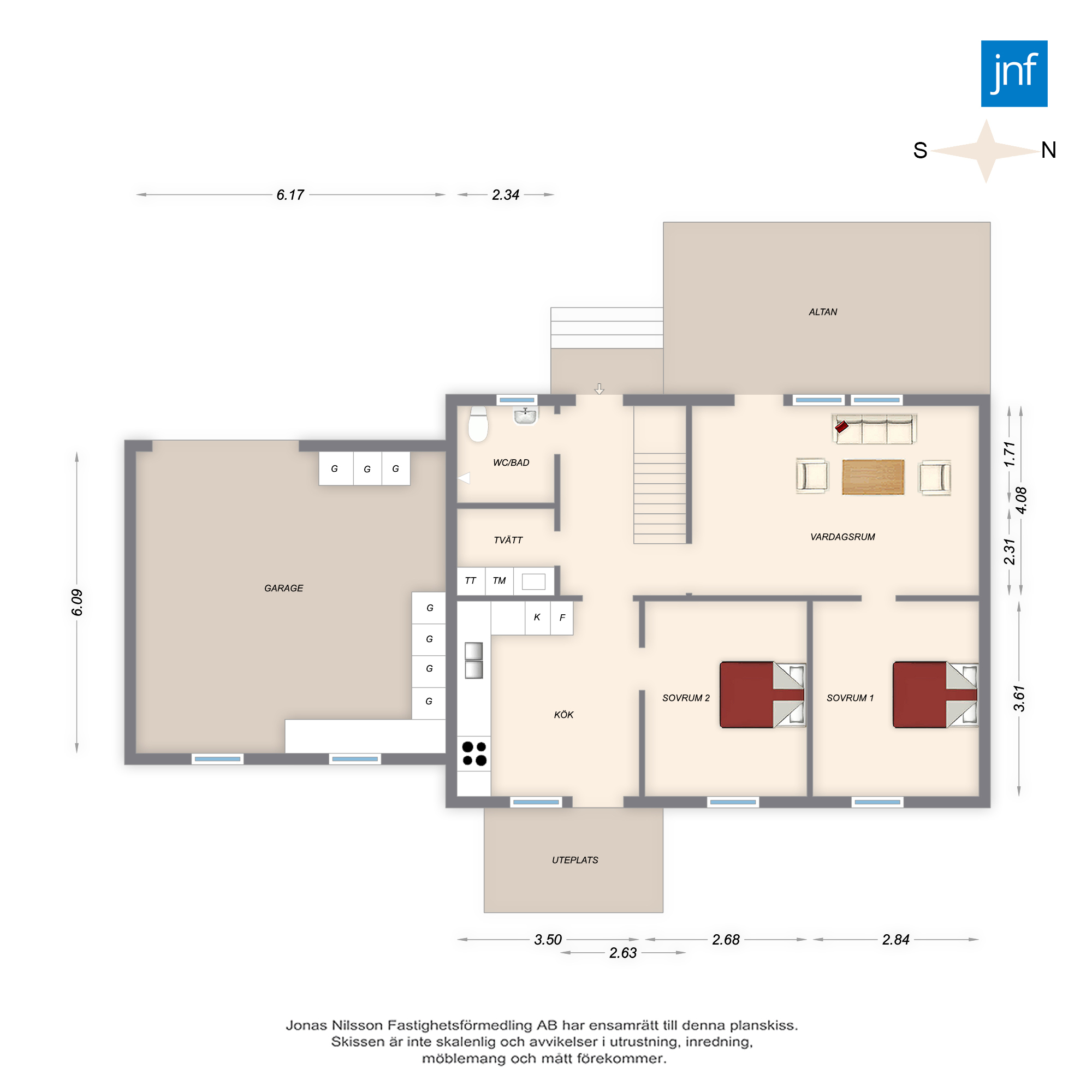 Planlösning 1 Regnvägen 99