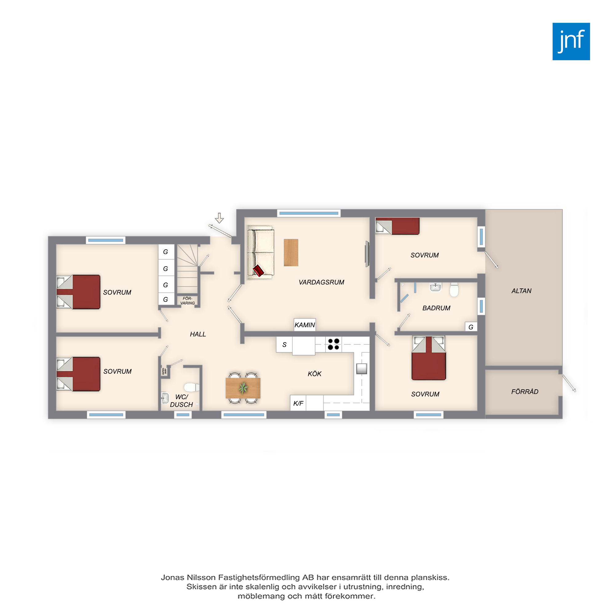 Planlösning 1 Tallvägen 45